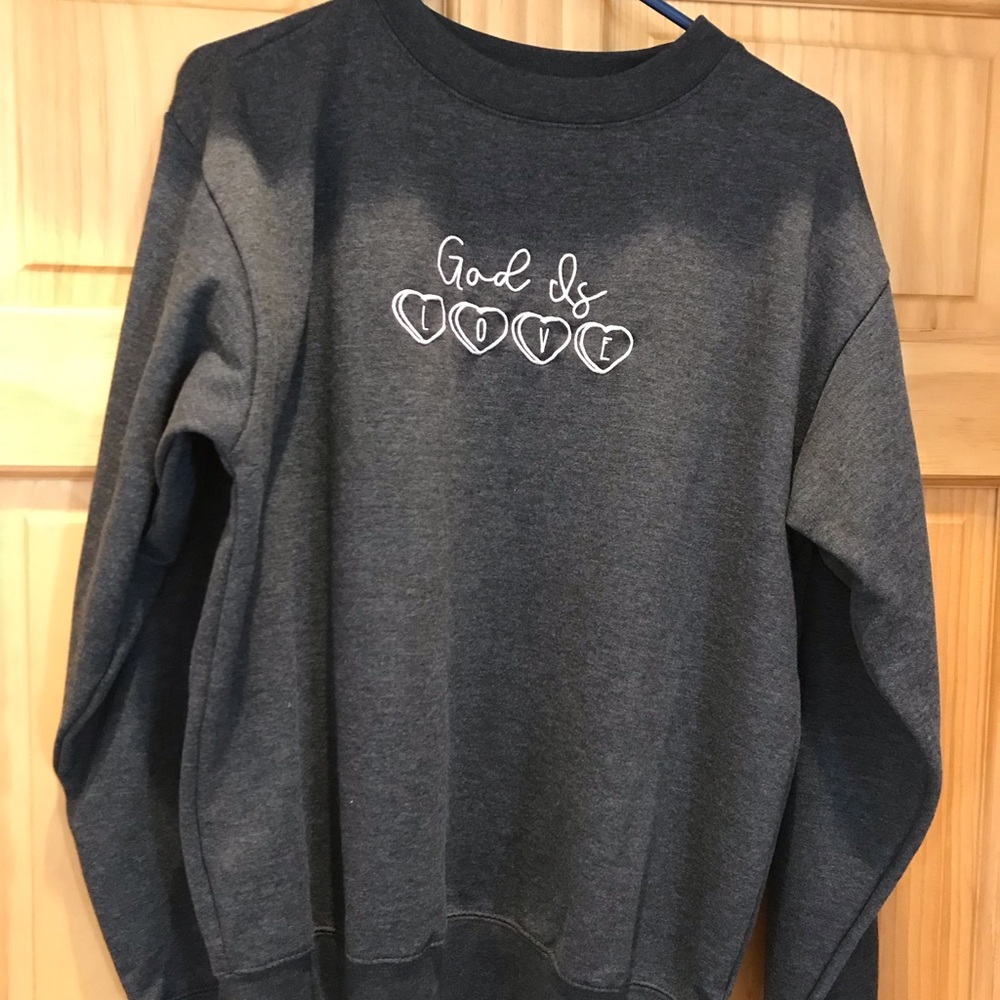 Women’s God is Love  Love In Faith Sweatshirt Size Medium - Picture 3 of 6